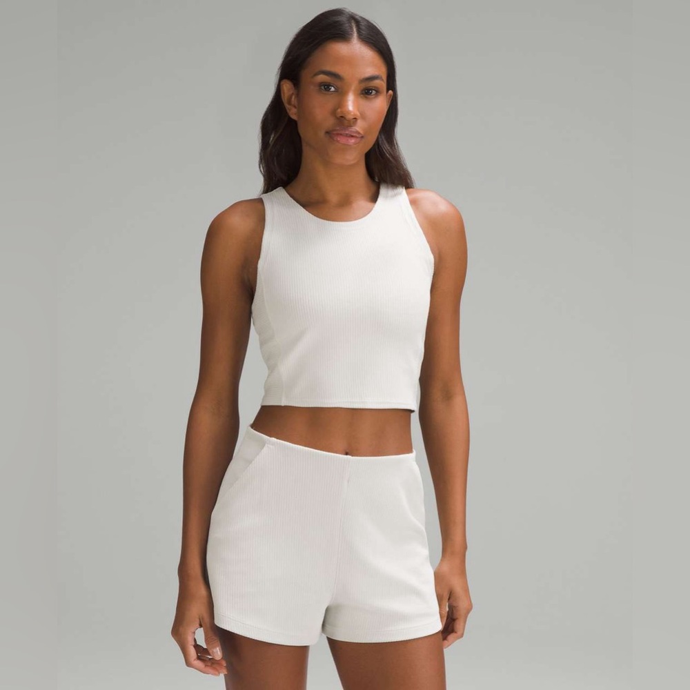 NWT lululemon cropped ribbed softstreme tank